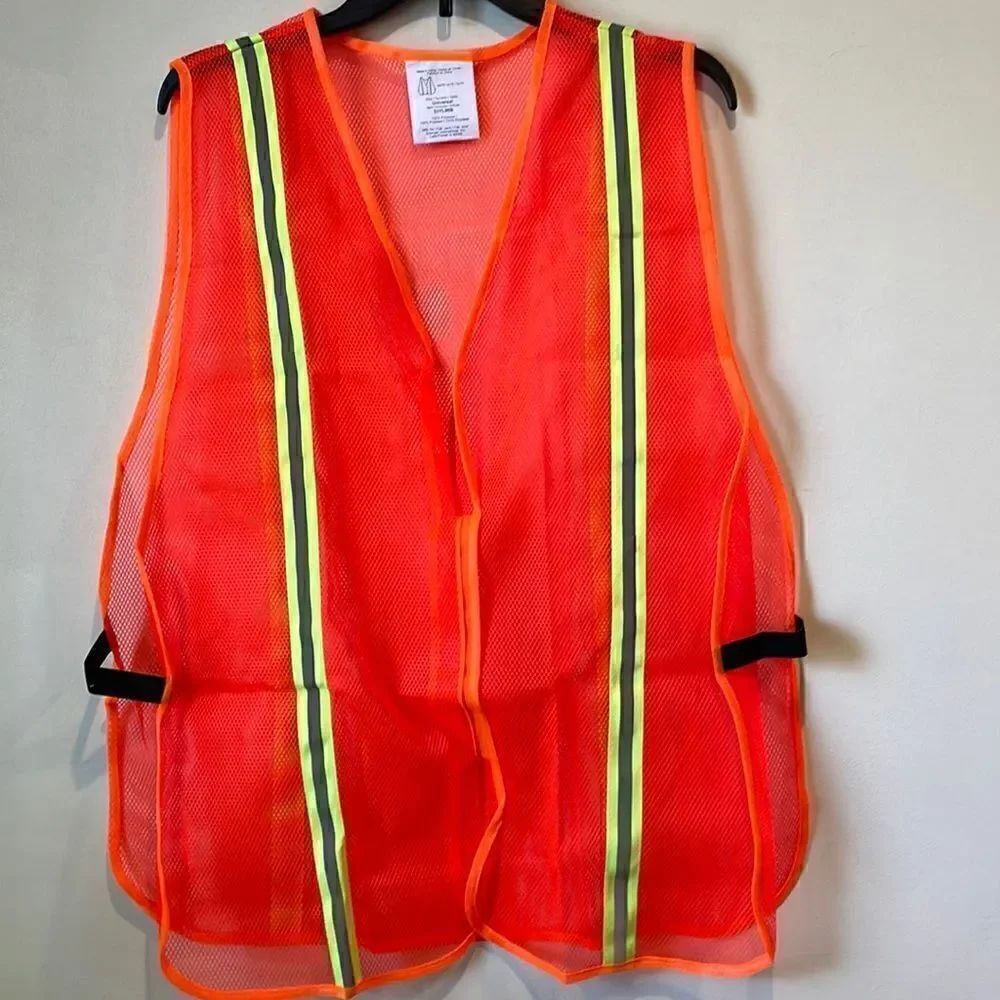 NEW Reflective Orange Safety Vest Large